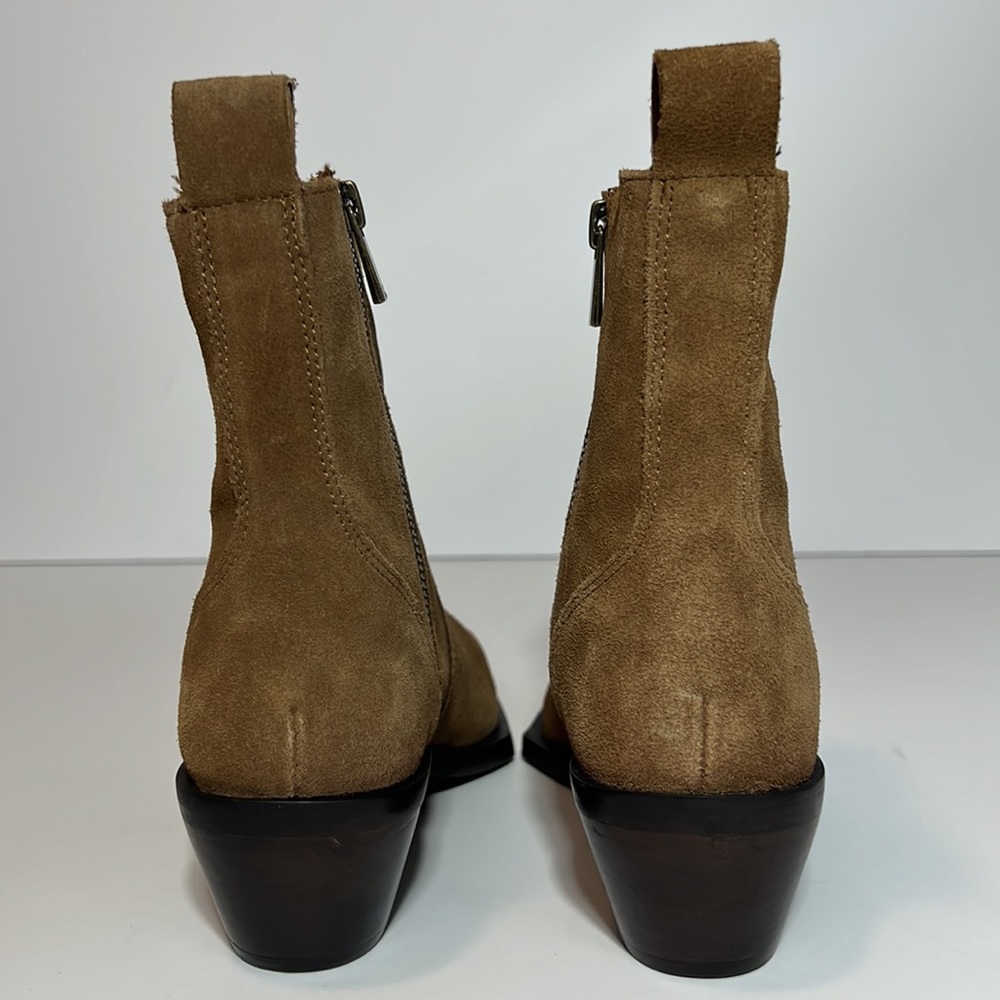 Mango-Mng | Squared Toe Leather Ankle Boots. Sz. … - image 6
